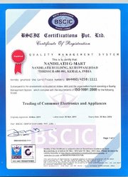 Nandilath G Mart-ISO 9001:2008 certified Home appliances Group.