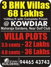 VILLAS & VILLA PLOTS FOR SALE @ KOWDIAR