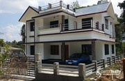 Simply designed two story house for sale near Meppadi  @ 63 lakh