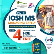 Enroll IOSH MS in Kerala & Get 4 HSE Certifications FREE!! 