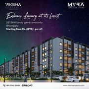 Gated community flats for sale in Kompally | Myra Project