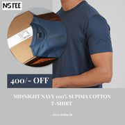 Best Midnight Navy 100% SUPIMA Cotton T-Shirt for Men